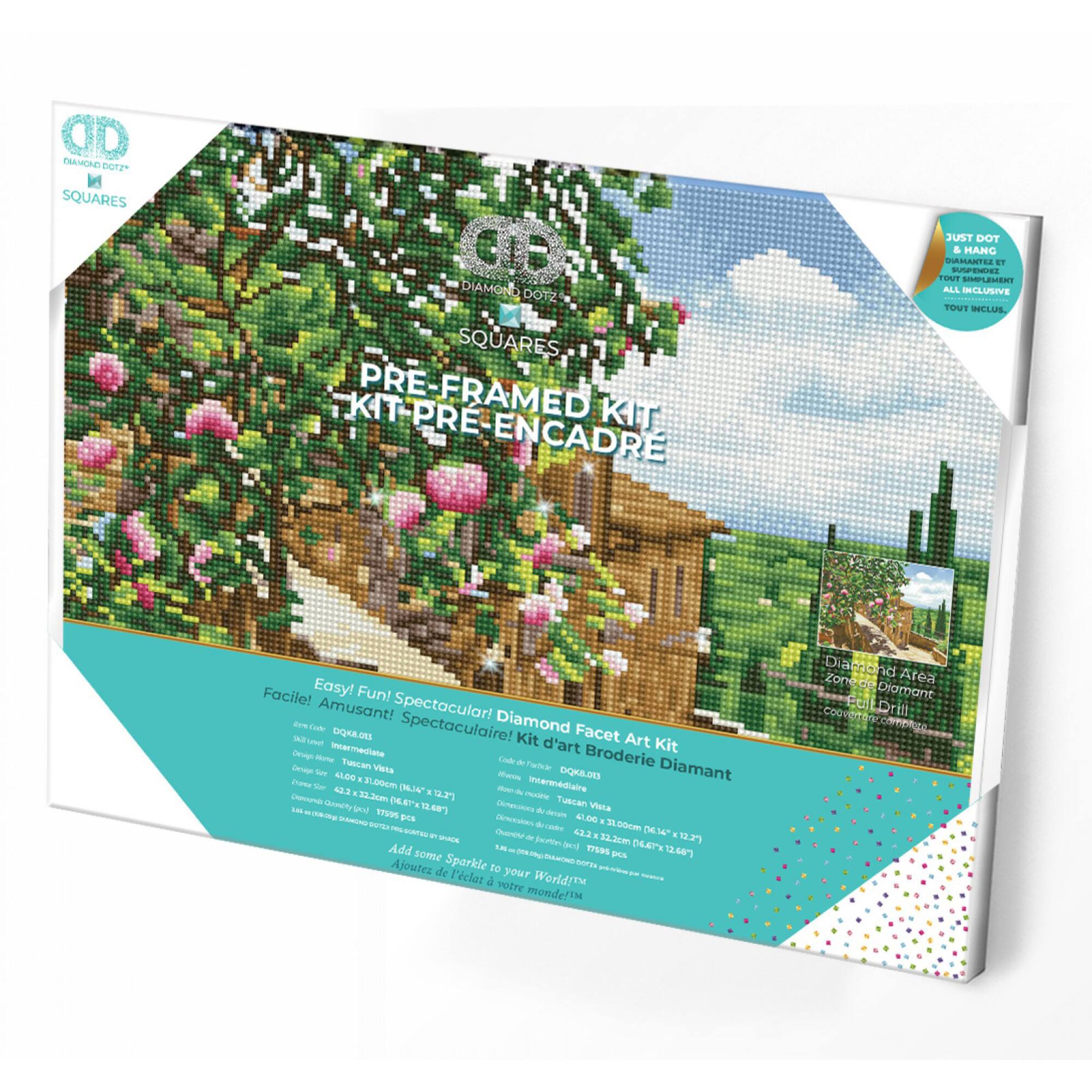 Diamond Dotz® Intermediate Tuscan Vista Pre-Framed Diamond Painting Kit